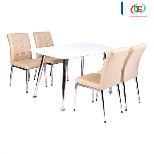 Bàn Ghế Ăn  B68-G68 Trắng